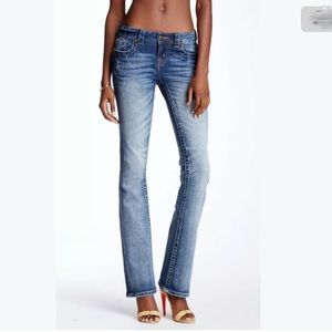 Miss Me Distressed Bootcut Mid Rise Jeans NWT